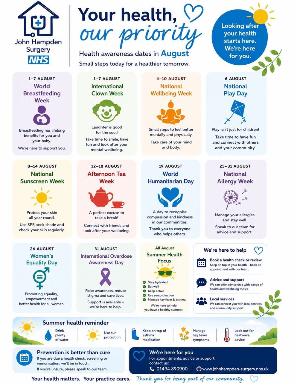 Health Priorities Calender 